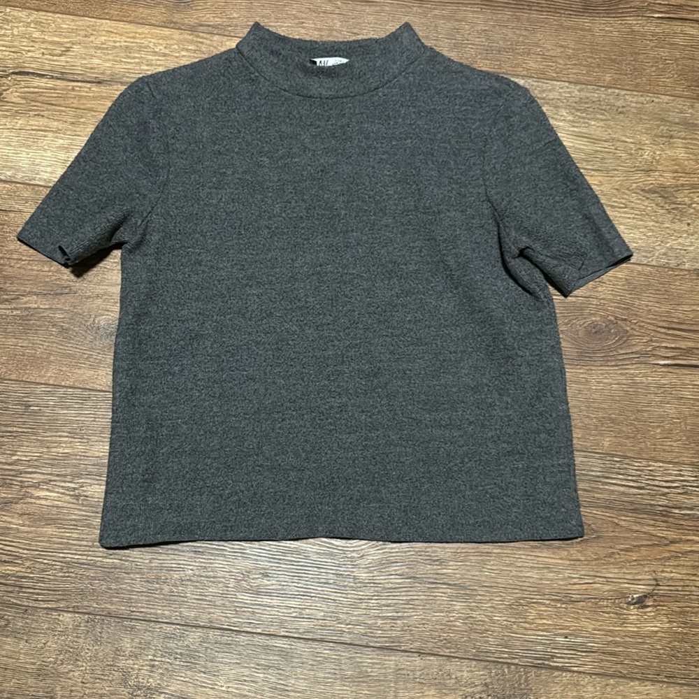 Zara shirt sleeve sweater top